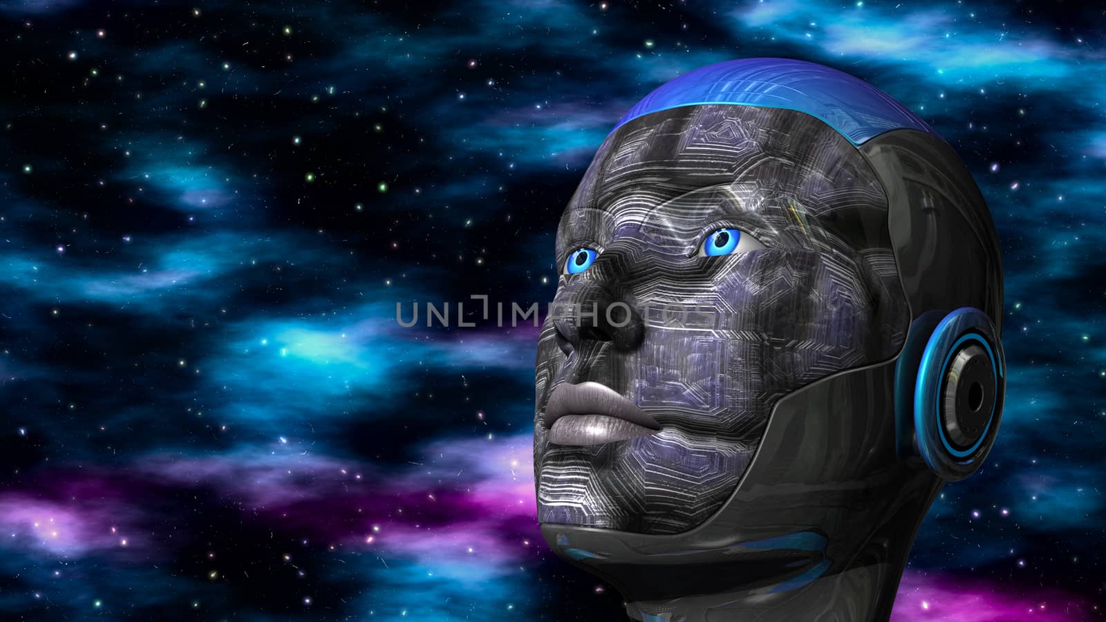 Cyborg Woman - Humanoid in deep space by ankarb