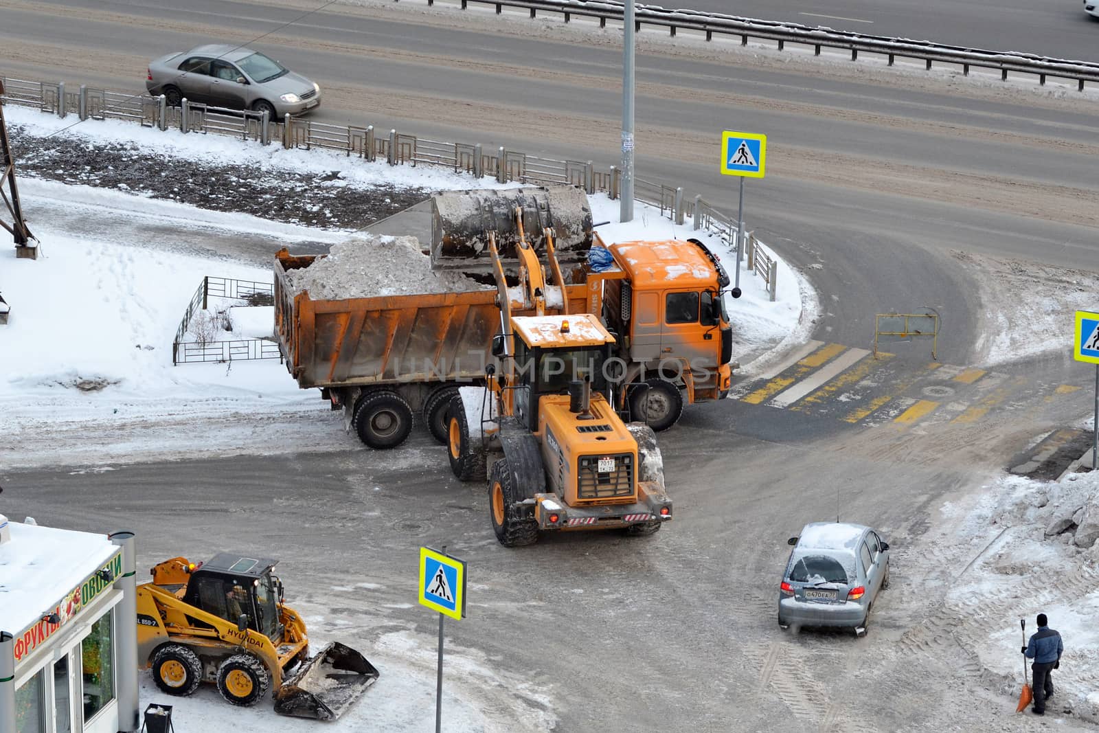 Cleaning of snow by means of special equipment. by veronka72