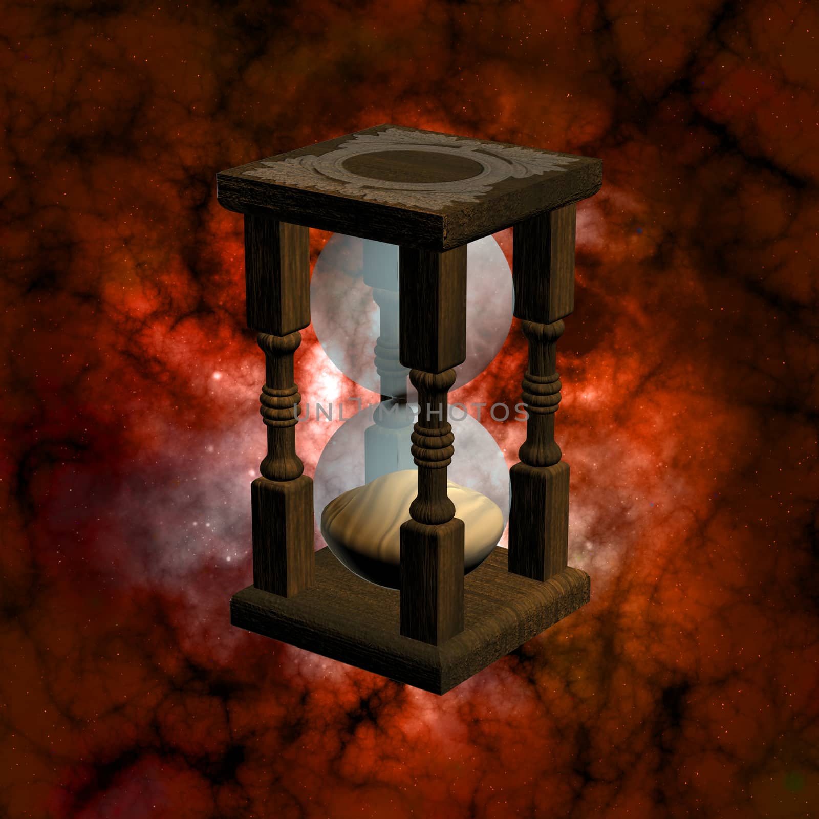 The Begining of Time - A sand timer in the space 