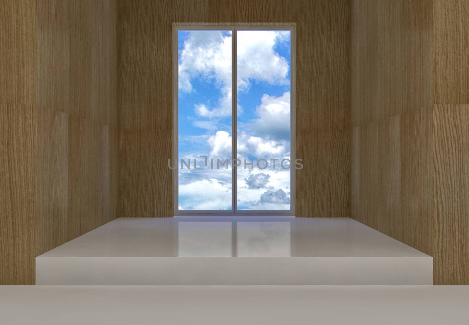 Room with clouds view by dynamicfoto