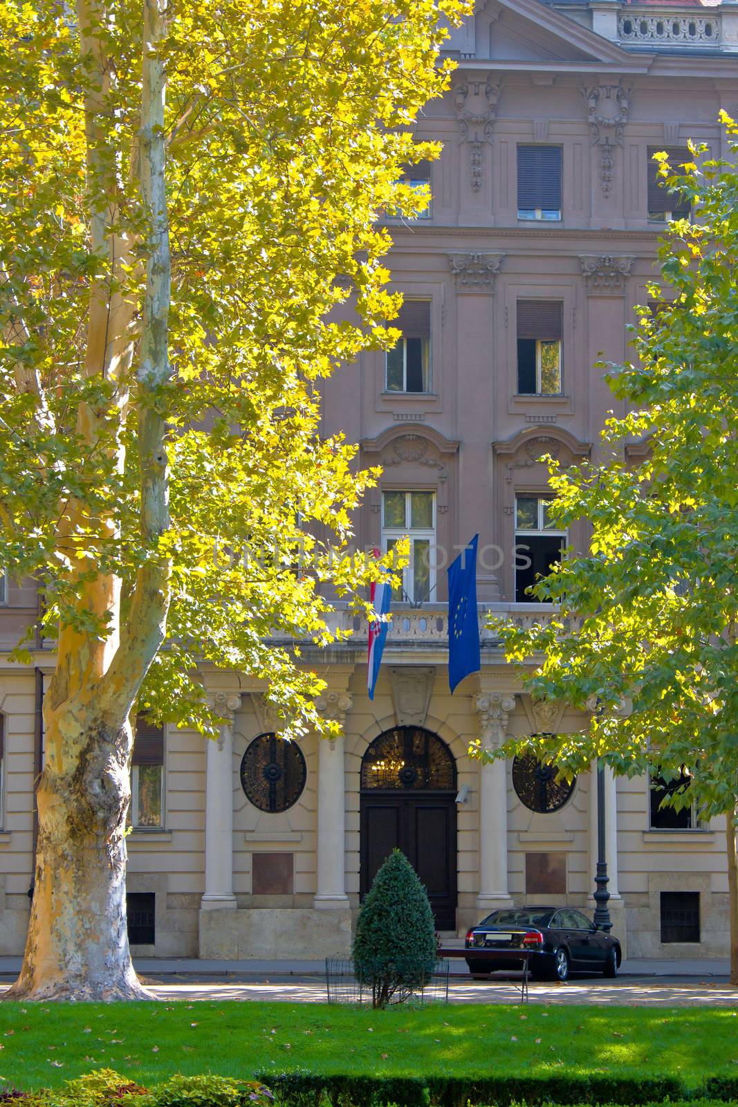 Ministry of Foreign Affairs of the Republic Croatia facade vertical view