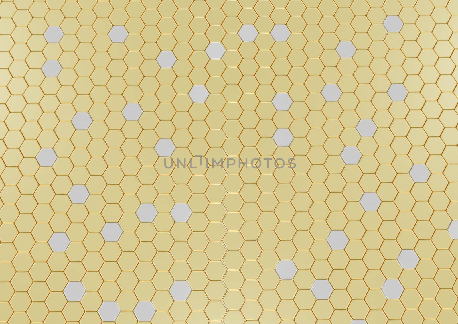 Abstract honeycomb background 3d illustration or backdrop.