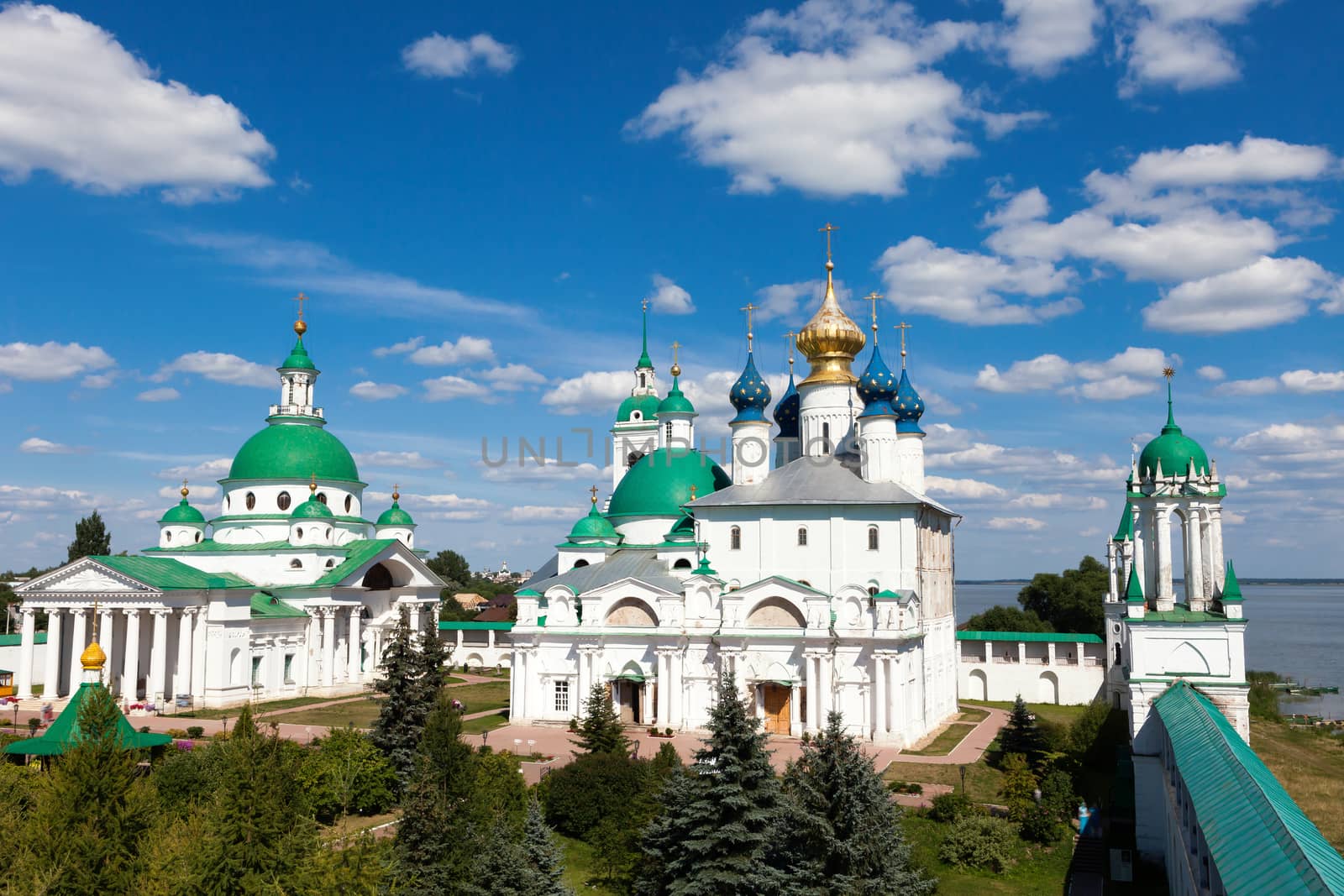 panorama of the ancient monastery in  Rostov, Russia