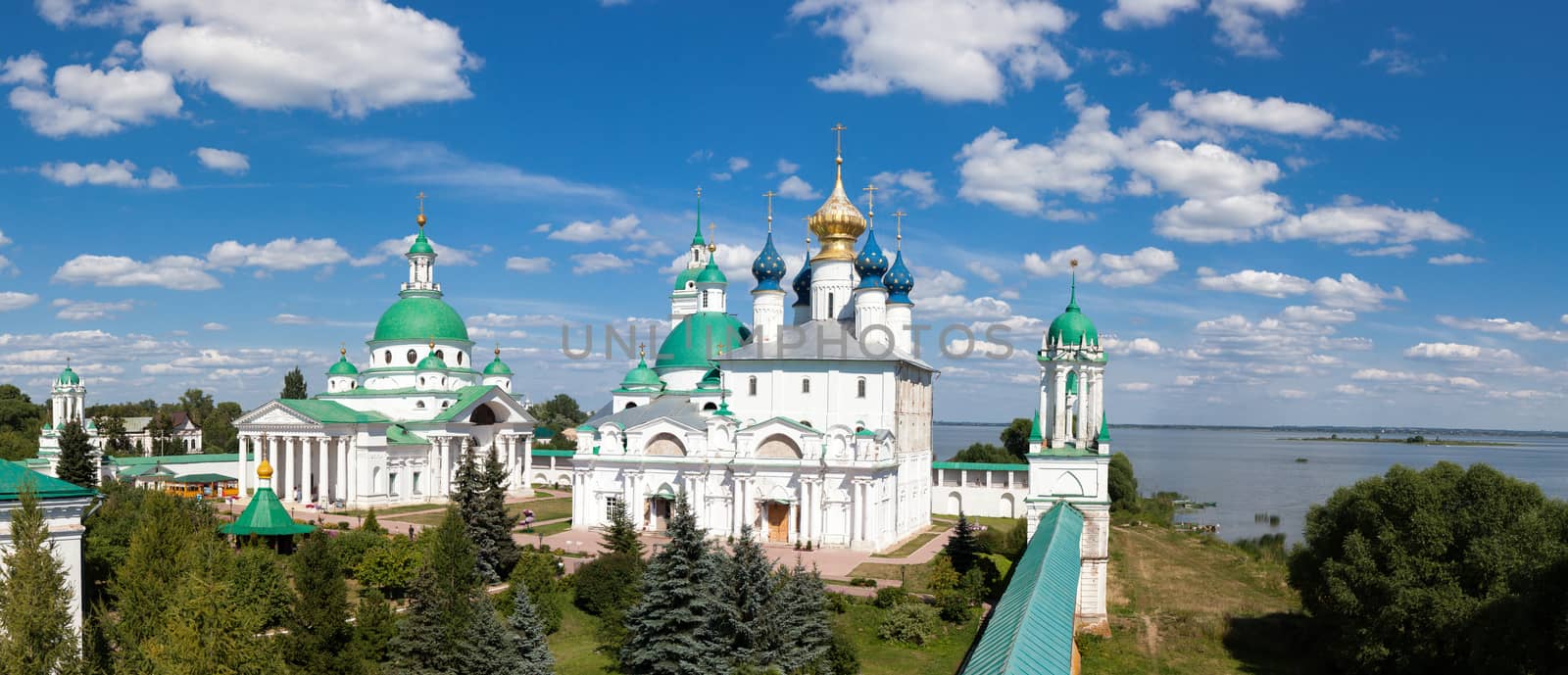panorama of the ancient monastery in the city of Rostov, Russia