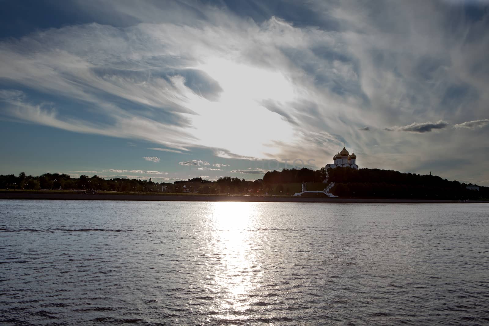 panorama of the city  Yaroslavl, Russia, in a sunny day