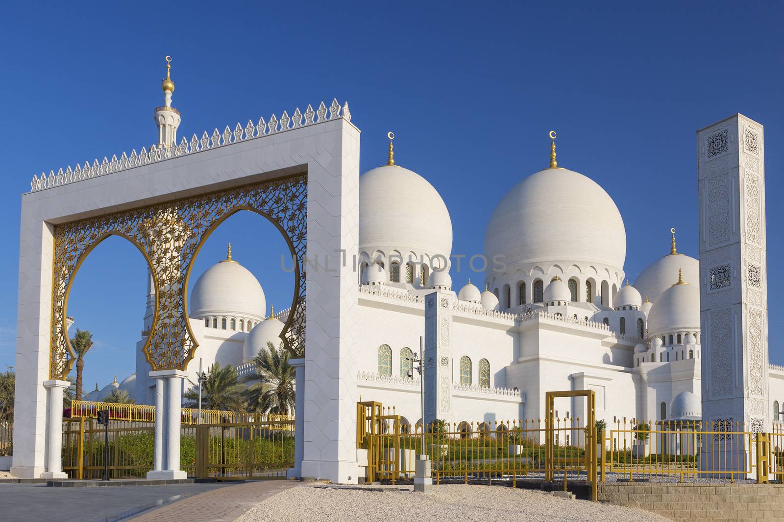 Beautiful view of Sheikh Zayed Grand Mosque, UAE