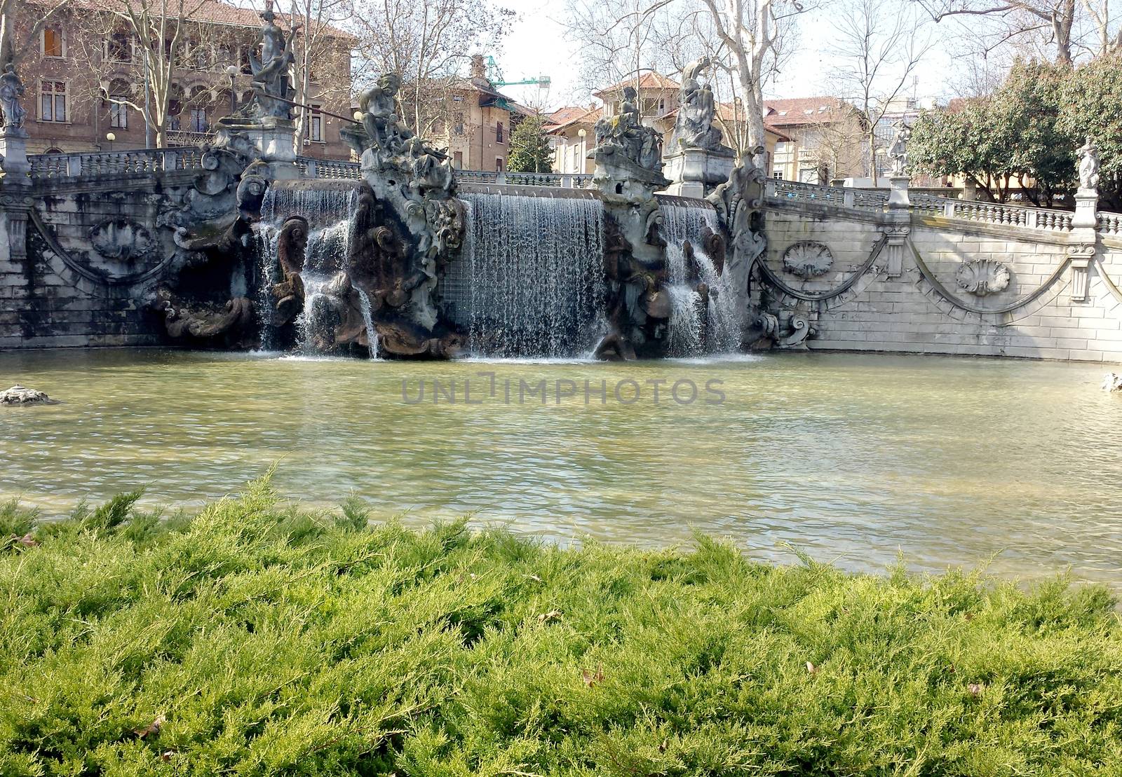 Close up to the Fountain of the Twelve Months, Turin, Italy.

Picture taken on February 20, 2014.