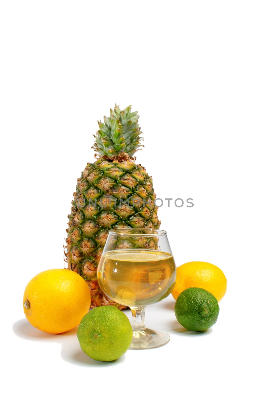 pineapple lemon and lime with a nice fruit juice