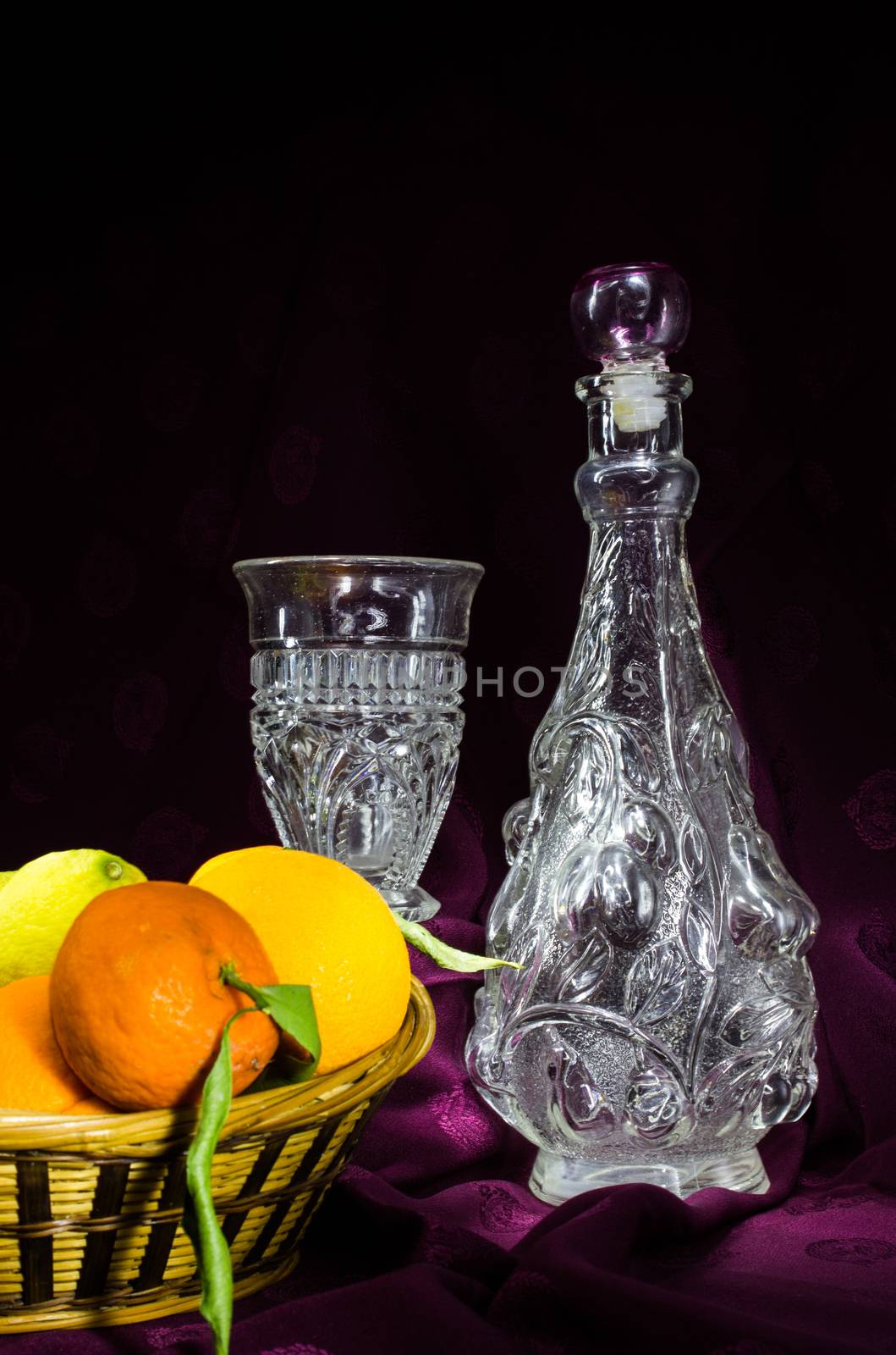 still life composition in light painting