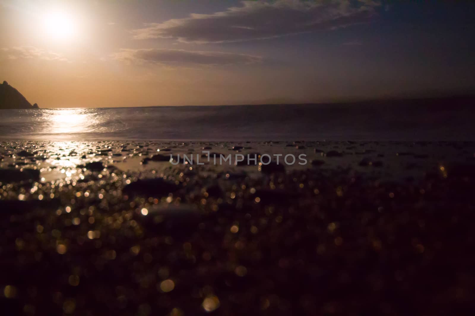 night sea moon light of a wave surf by max51288