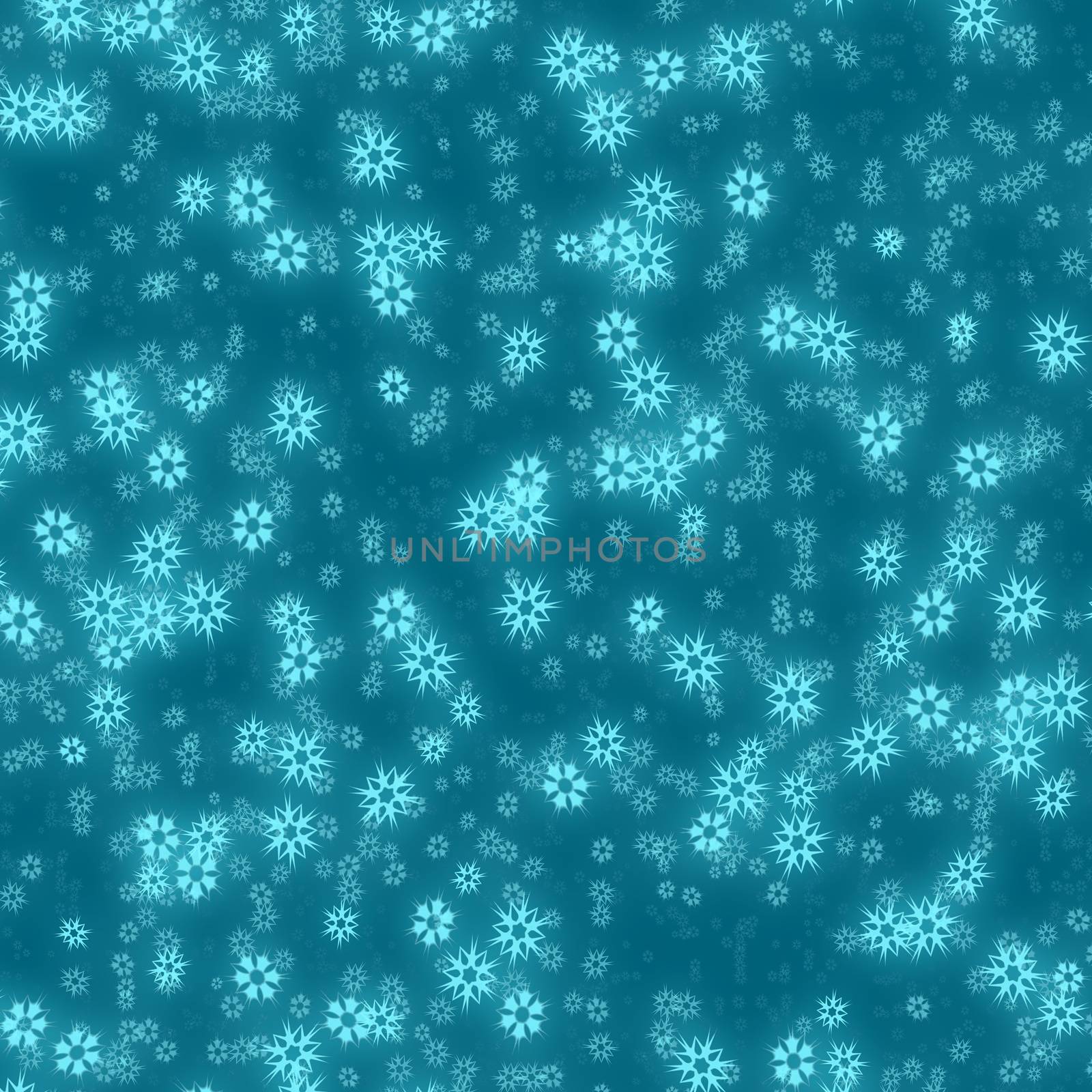 Winter seamless texture with snowflakes background in blue.