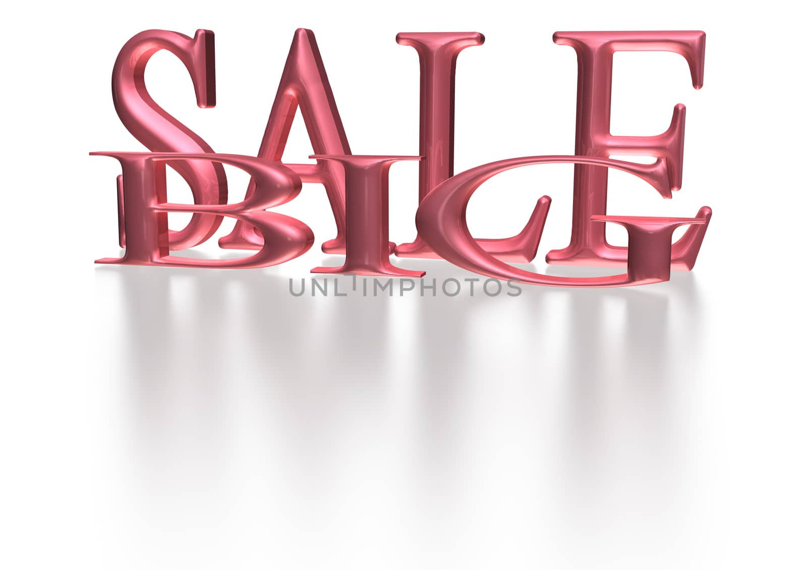 Glossy three-dimensional inscription Big Sale as a sign.