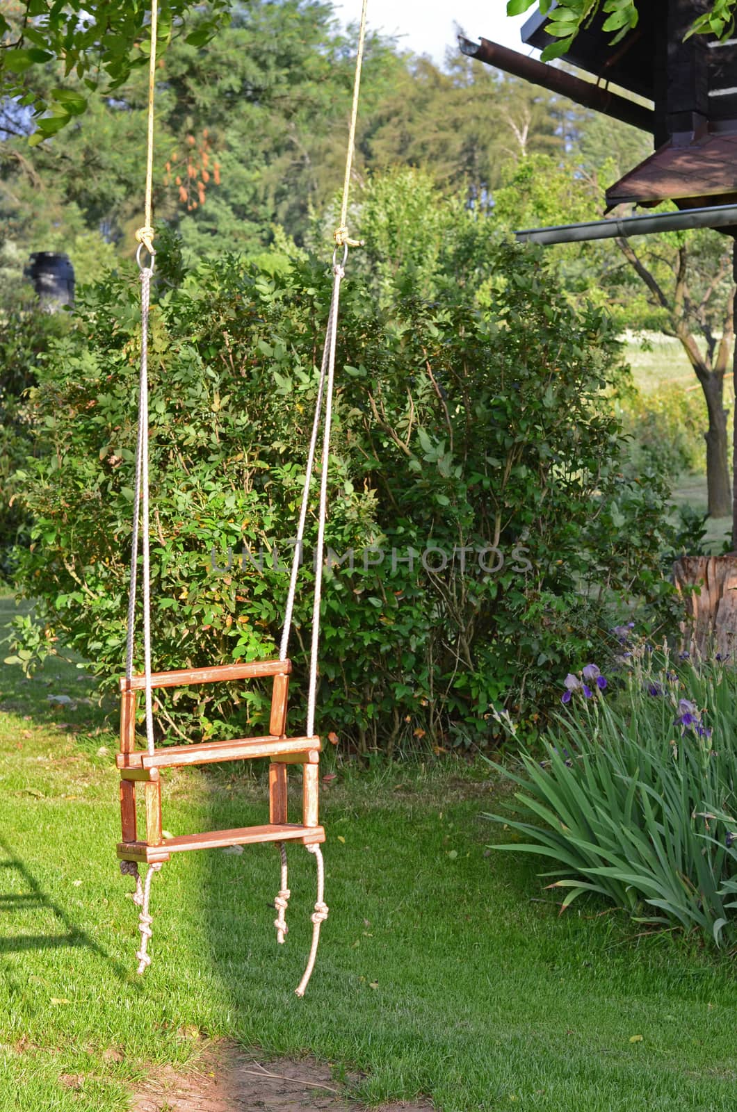 wooden swing