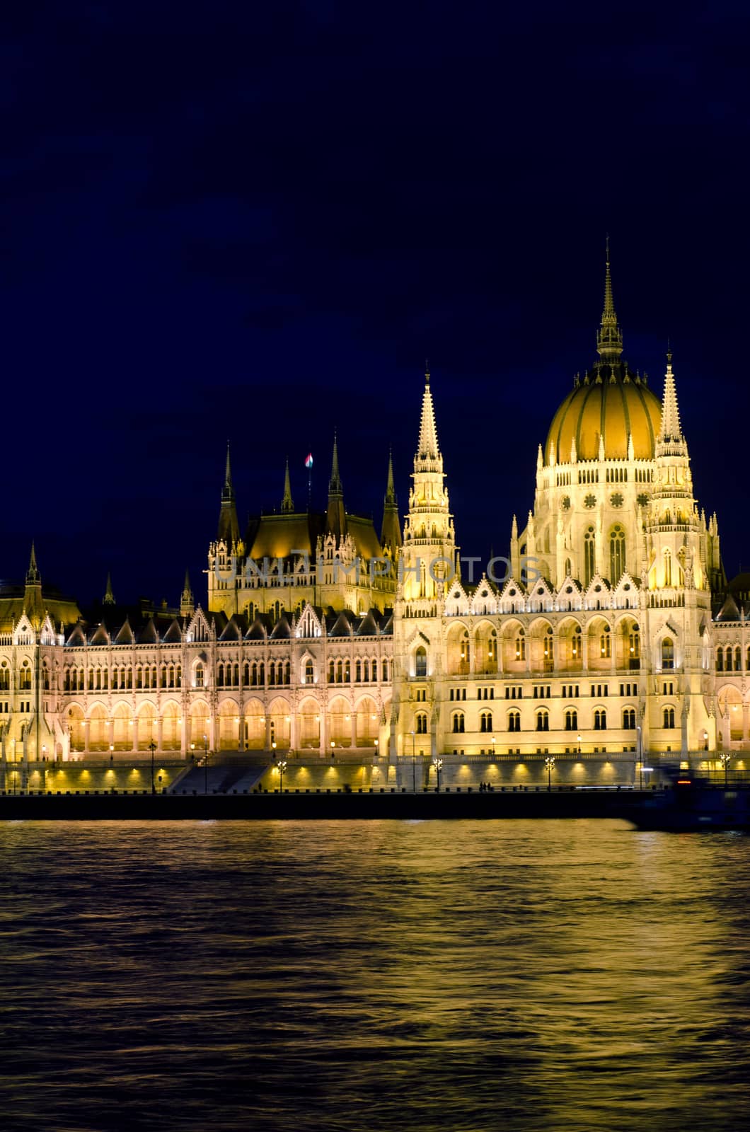 Hungarian parliament at night, Budapest