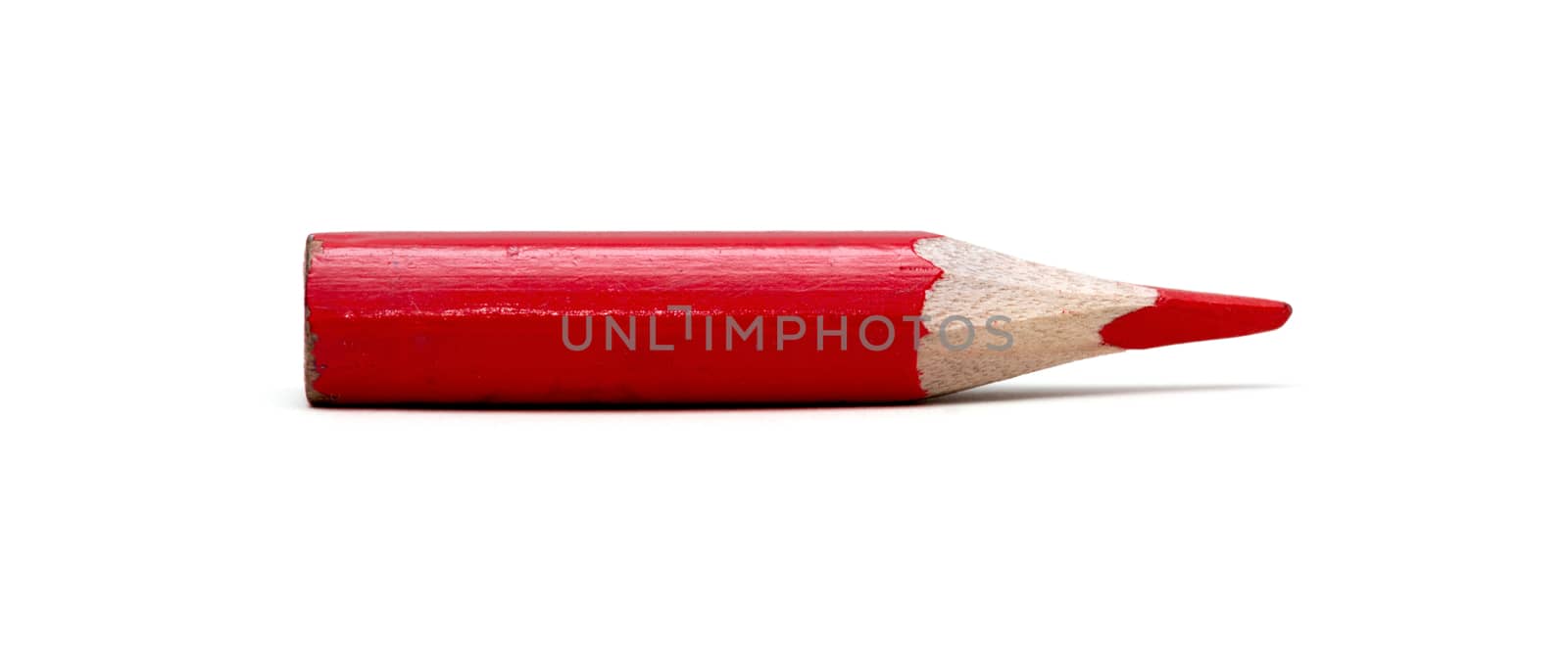 Red pencil isolated on white background by DNKSTUDIO