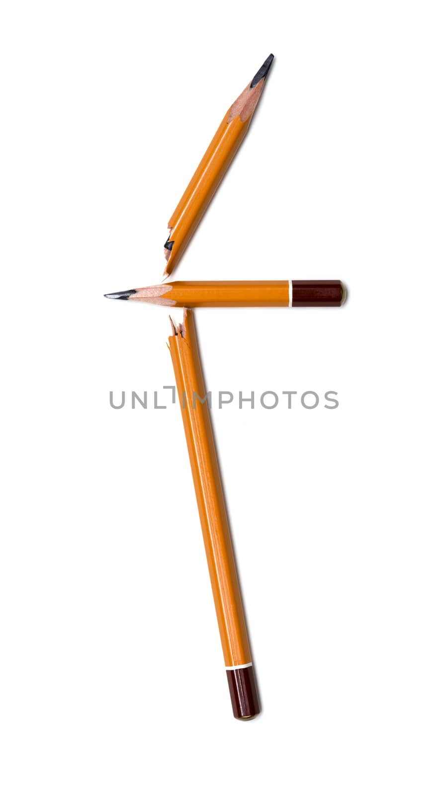 broken pencil on a white background by DNKSTUDIO