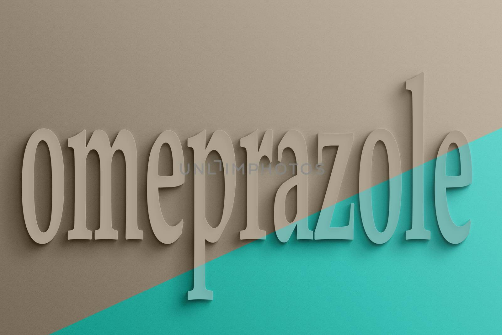 3D text on the wall, omeprazole