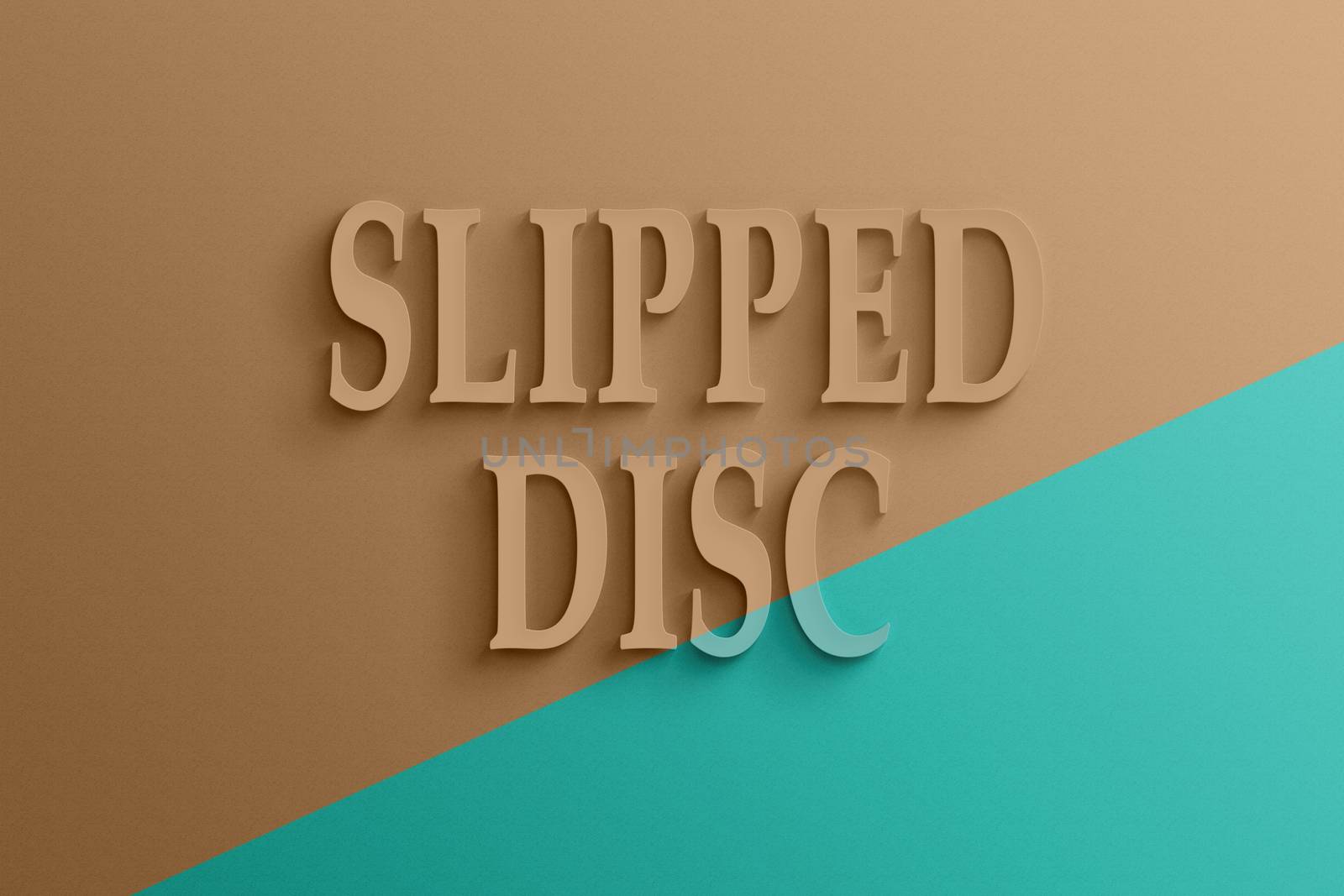 3d text of slipped disc by elwynn