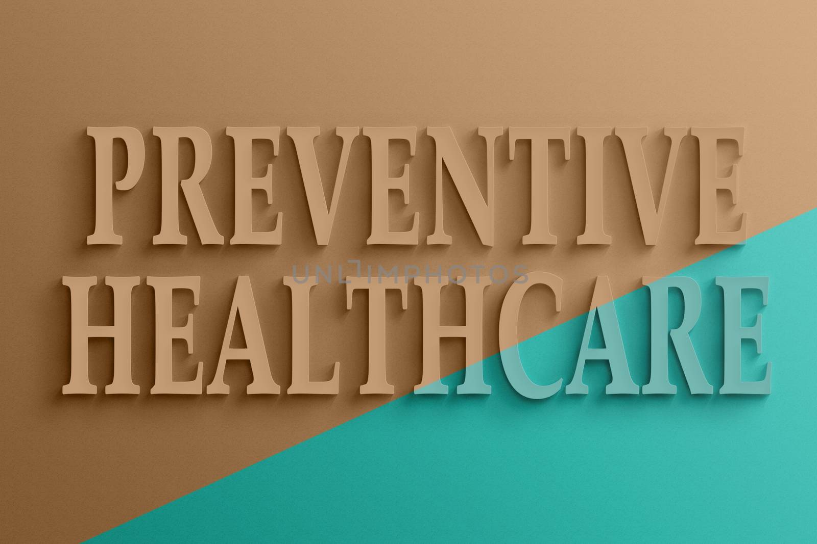 3d text of preventive healthcare by elwynn