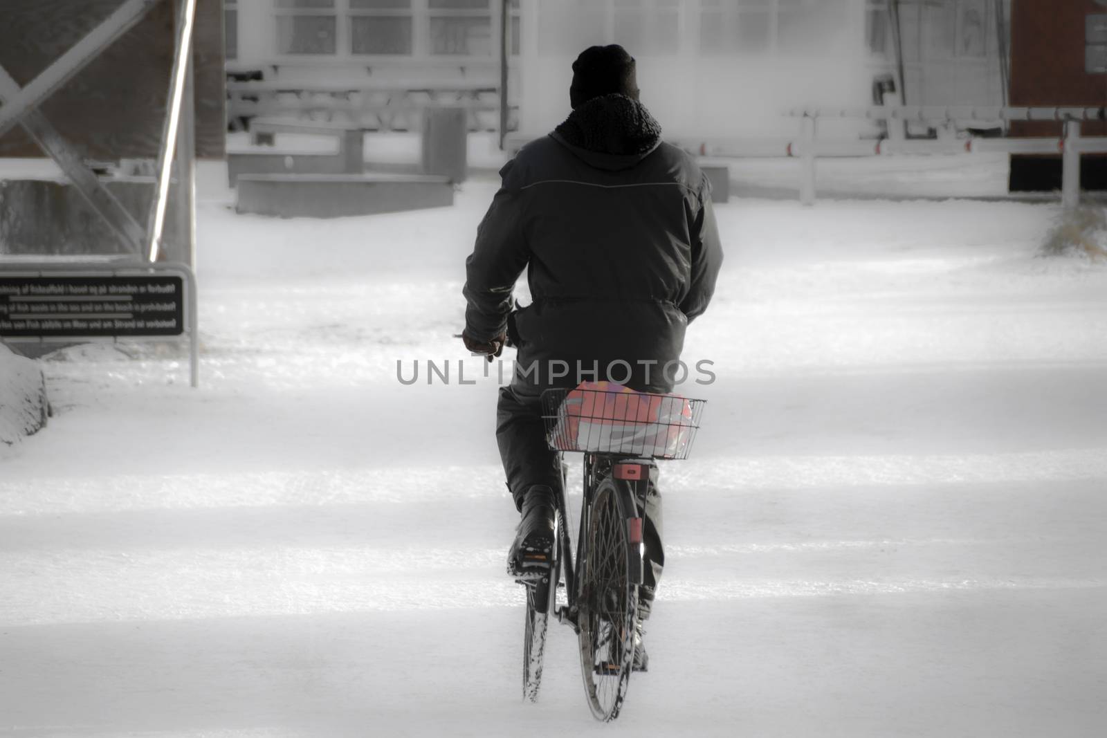 Cyclists in winter by Fr@nk