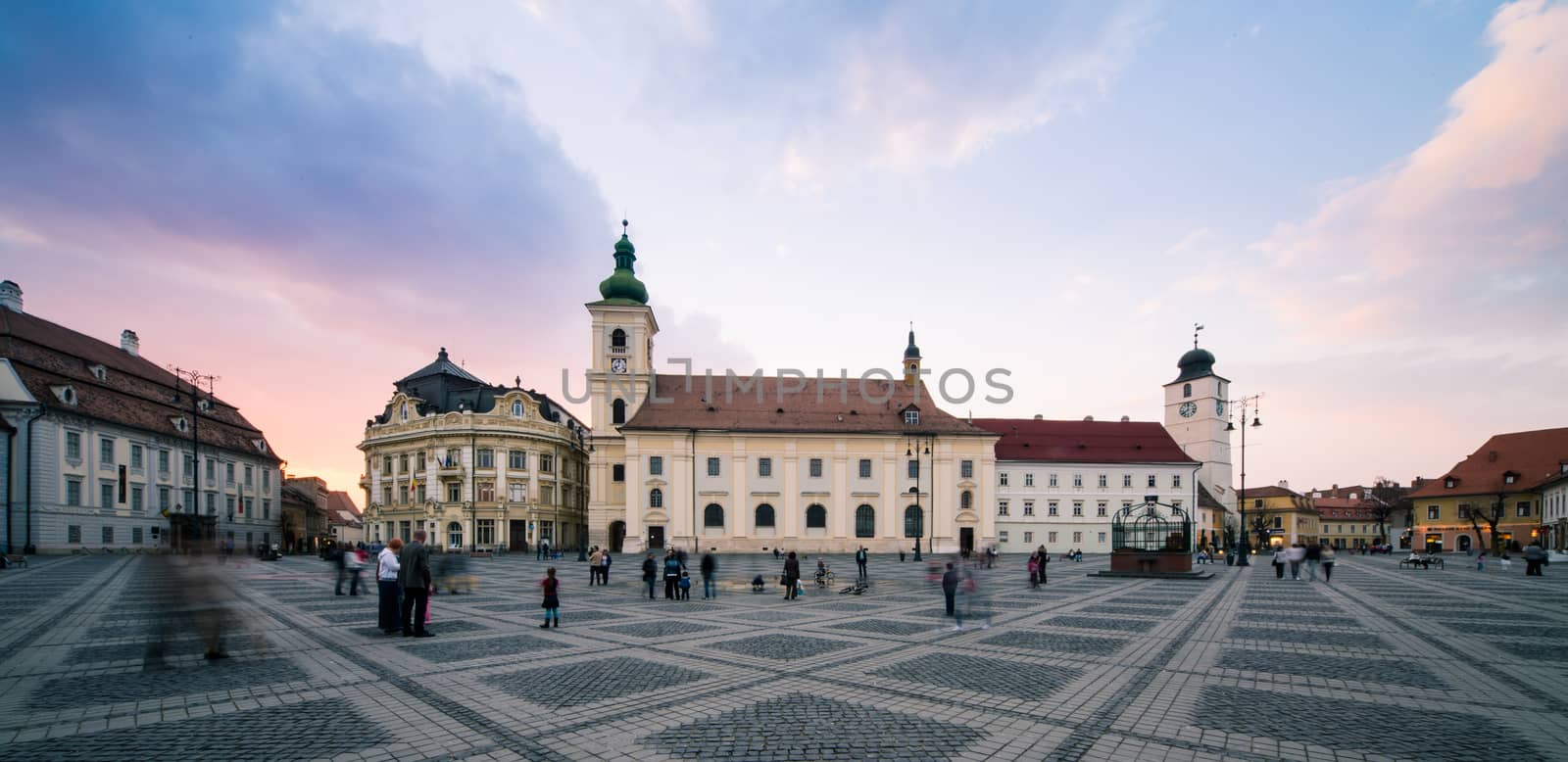 Sibiu Center at dawn by alex_bendea