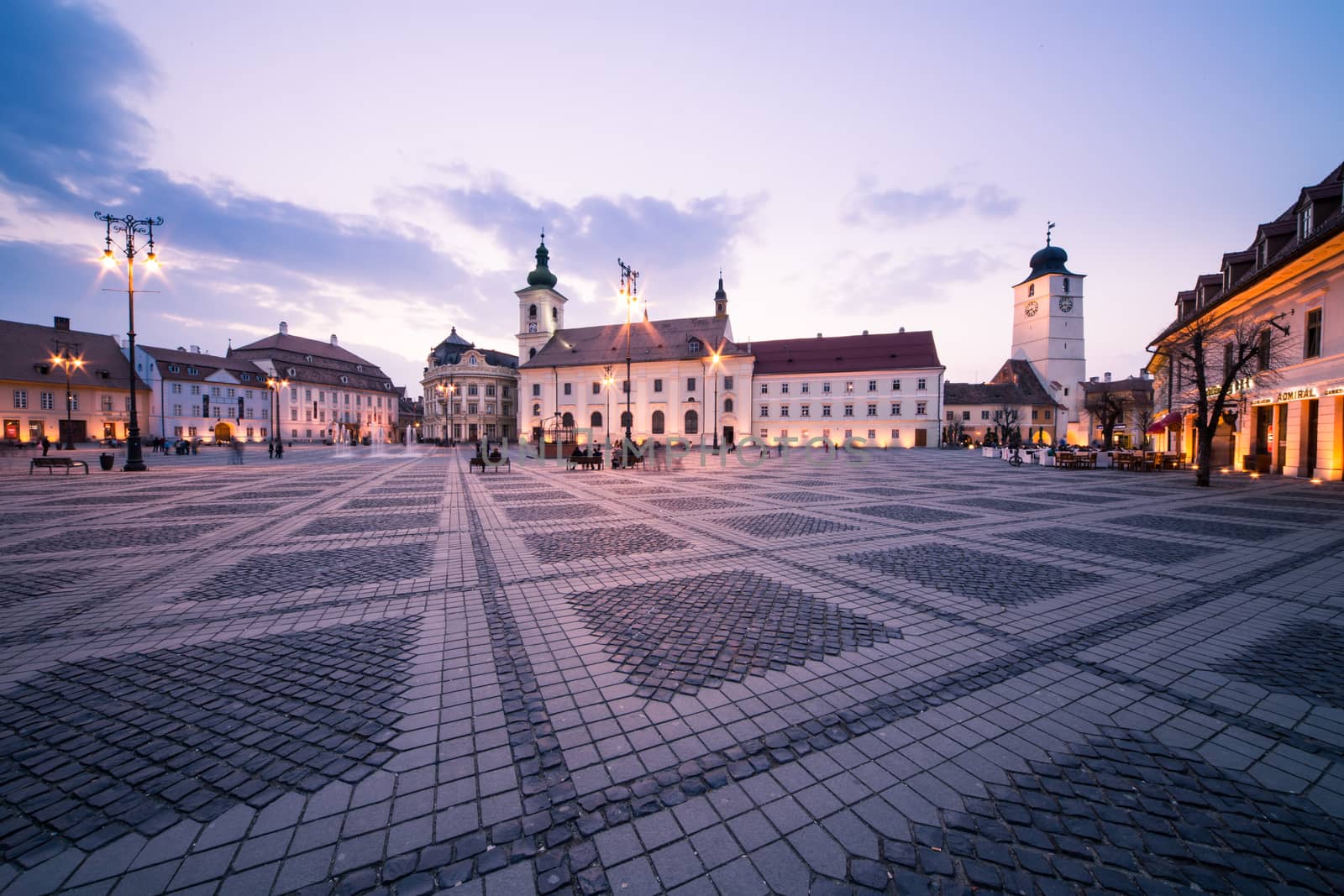 Sibiu Center at dawn by alex_bendea