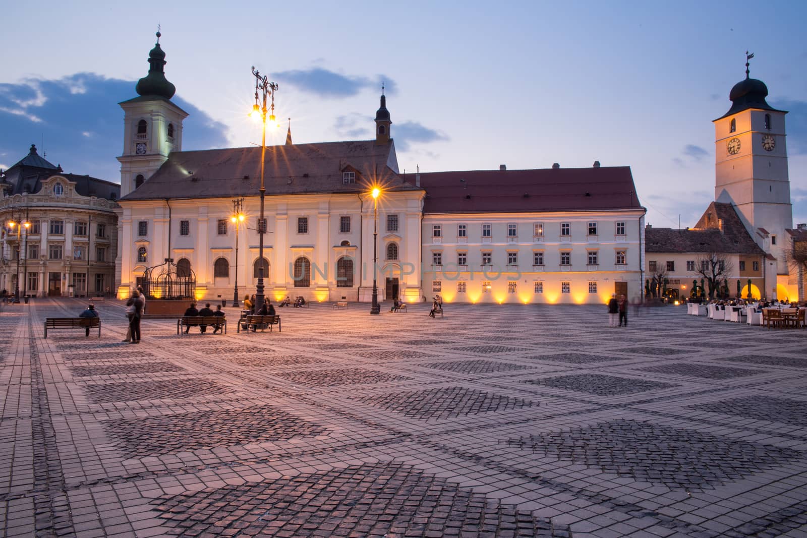 Sibiu Center at dawn by alex_bendea