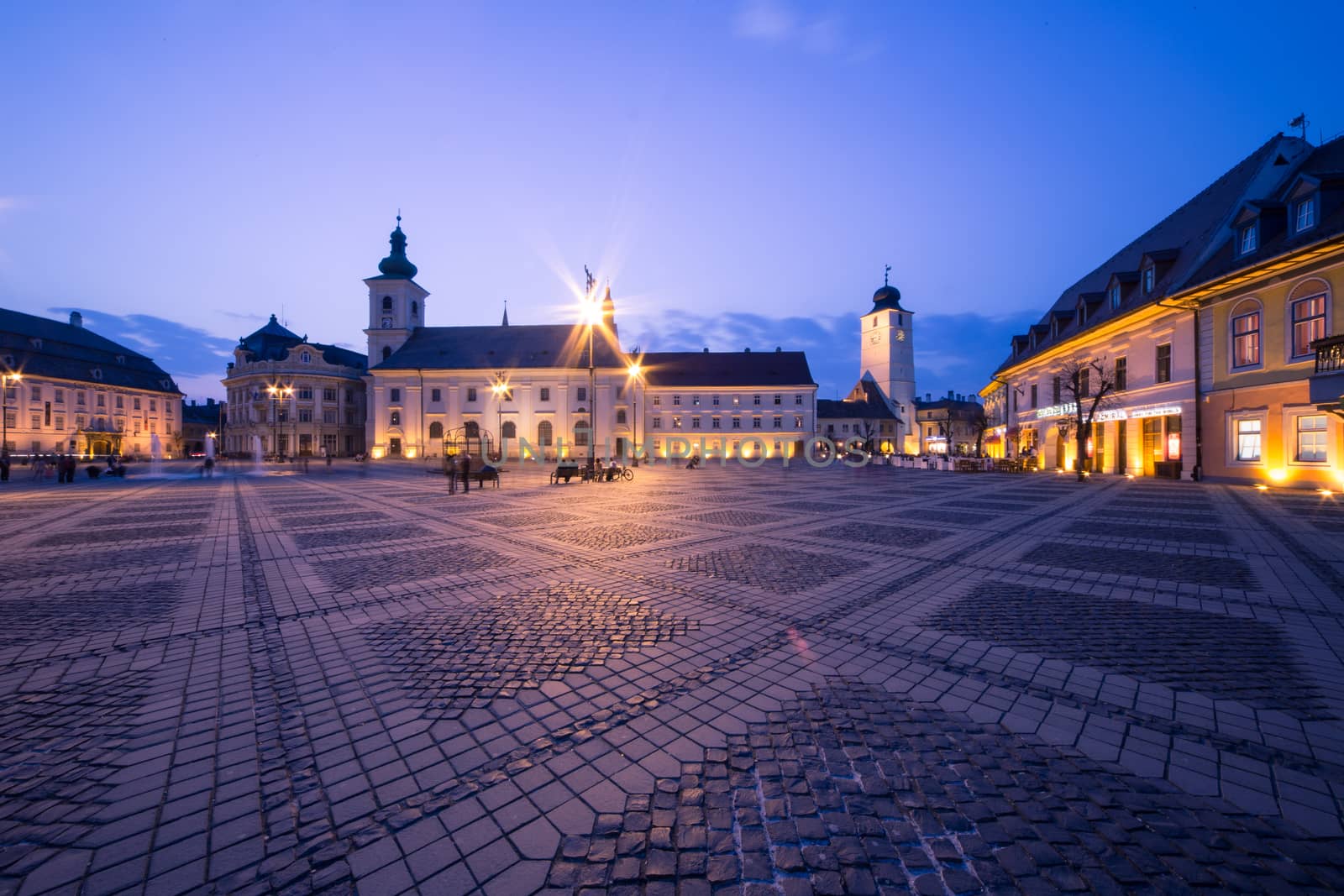 Sibiu Center by Night by alex_bendea