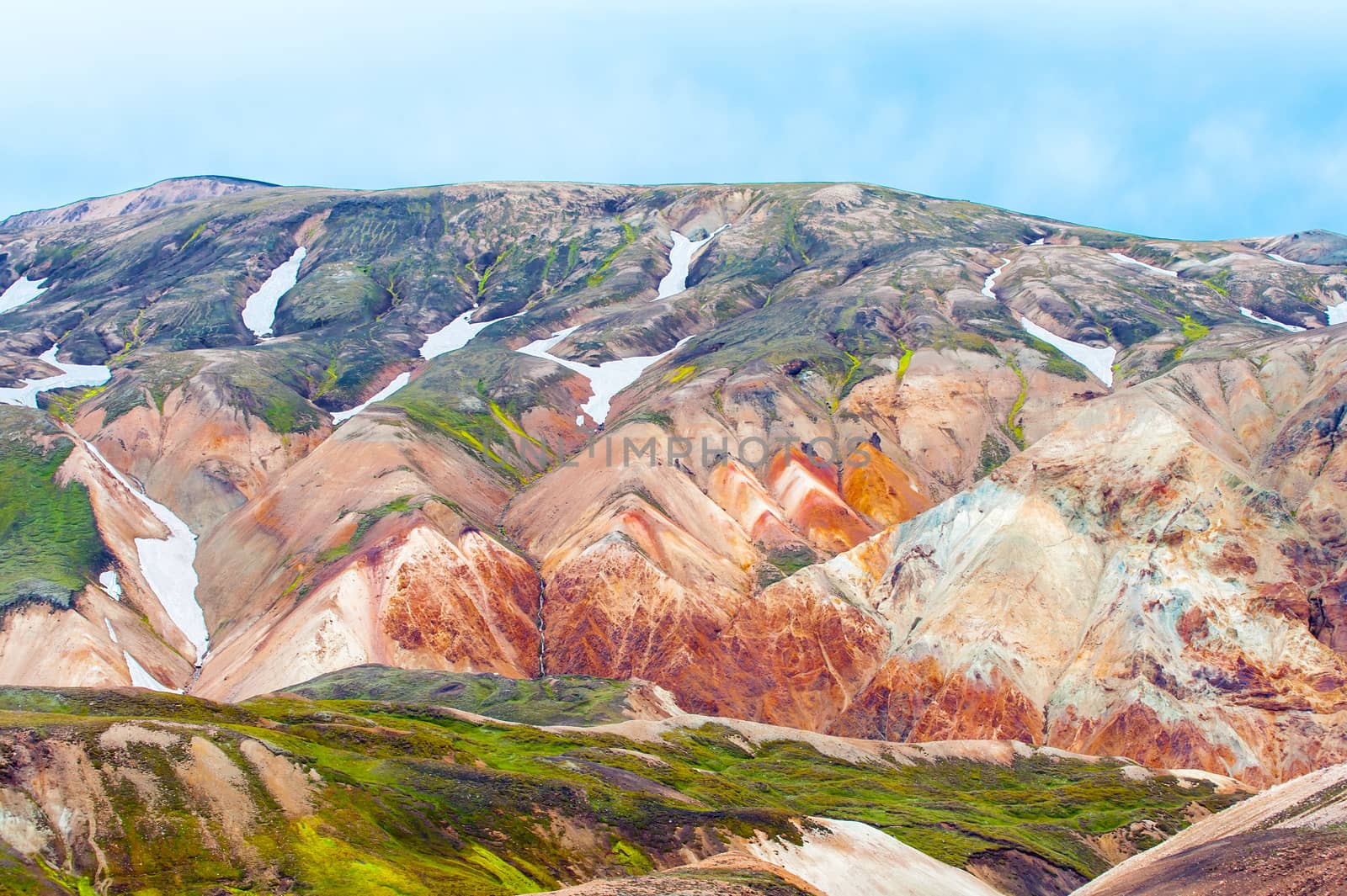 Beautiful multicolored mountains at Landmannalaugar, Iceland