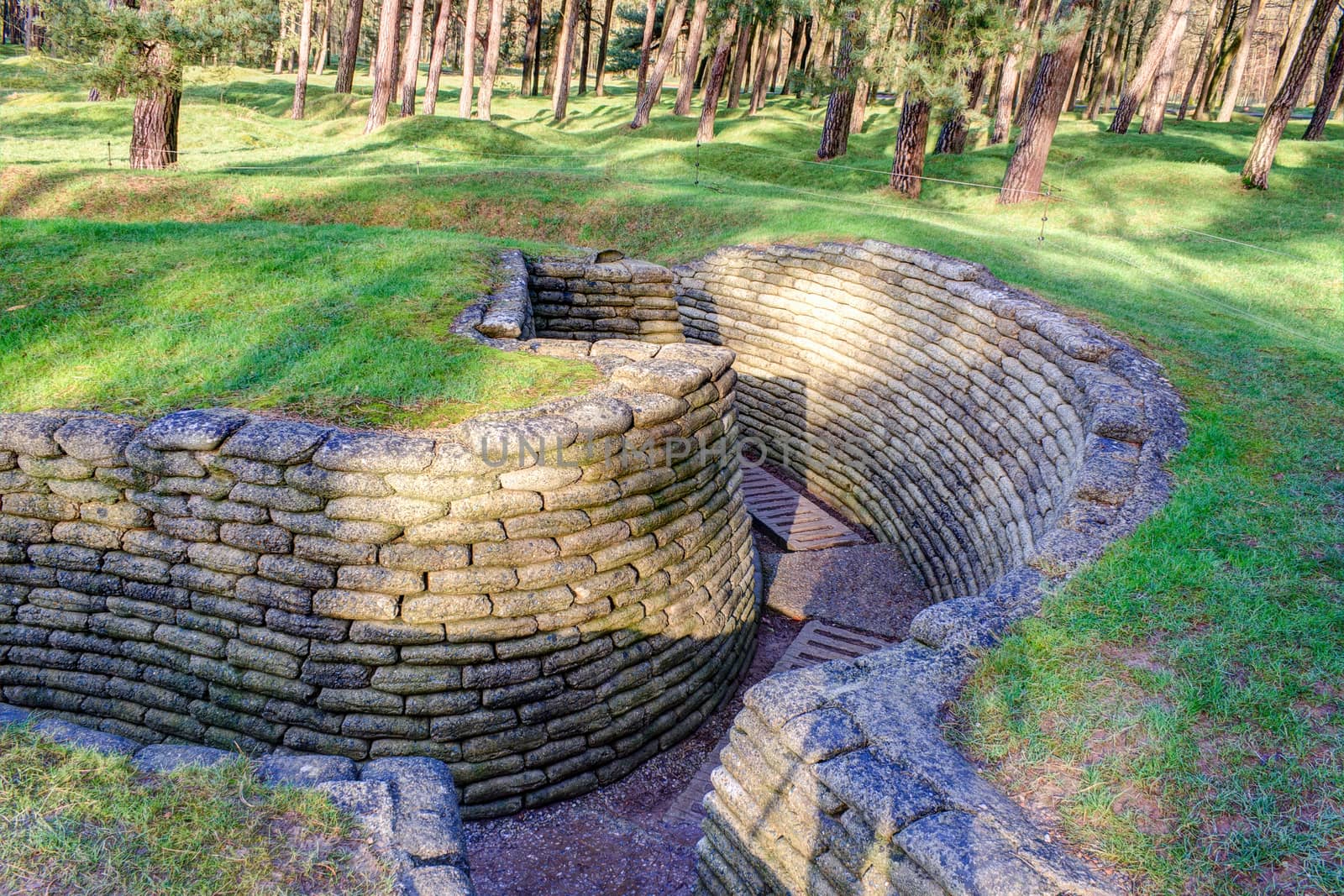 the trenches of the battlefield at Vimy France