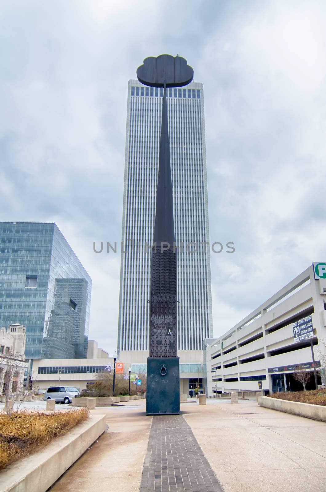 tulsa city skyline around downtown