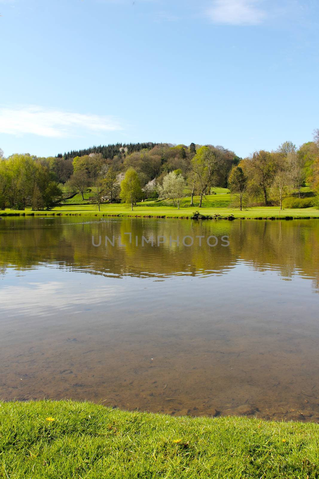 Beautiful landscape of golf course in Saint Saens, France