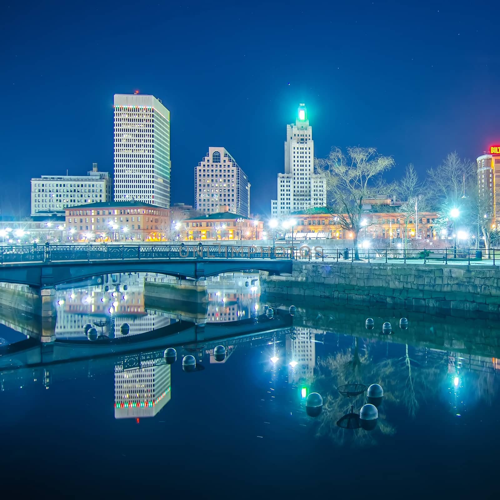 providence Rhode Island from the far side of the waterfront by digidreamgrafix
