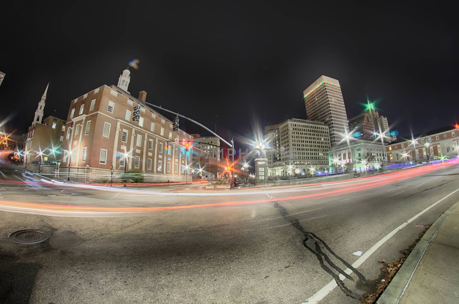 providence Rhode Island from the far side of the waterfront