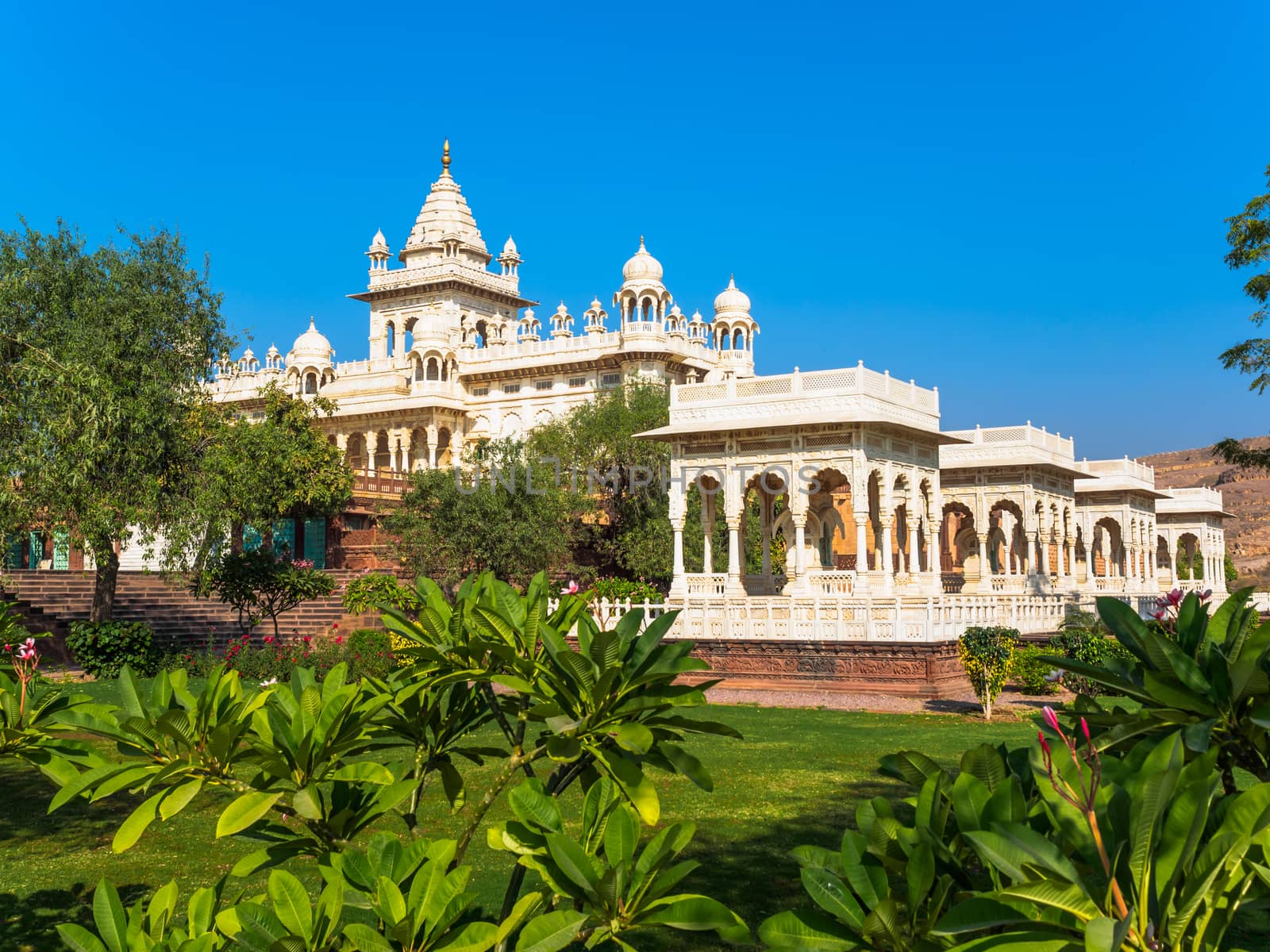 White Marble Memorial in Jodhpur, Rajasthan, India