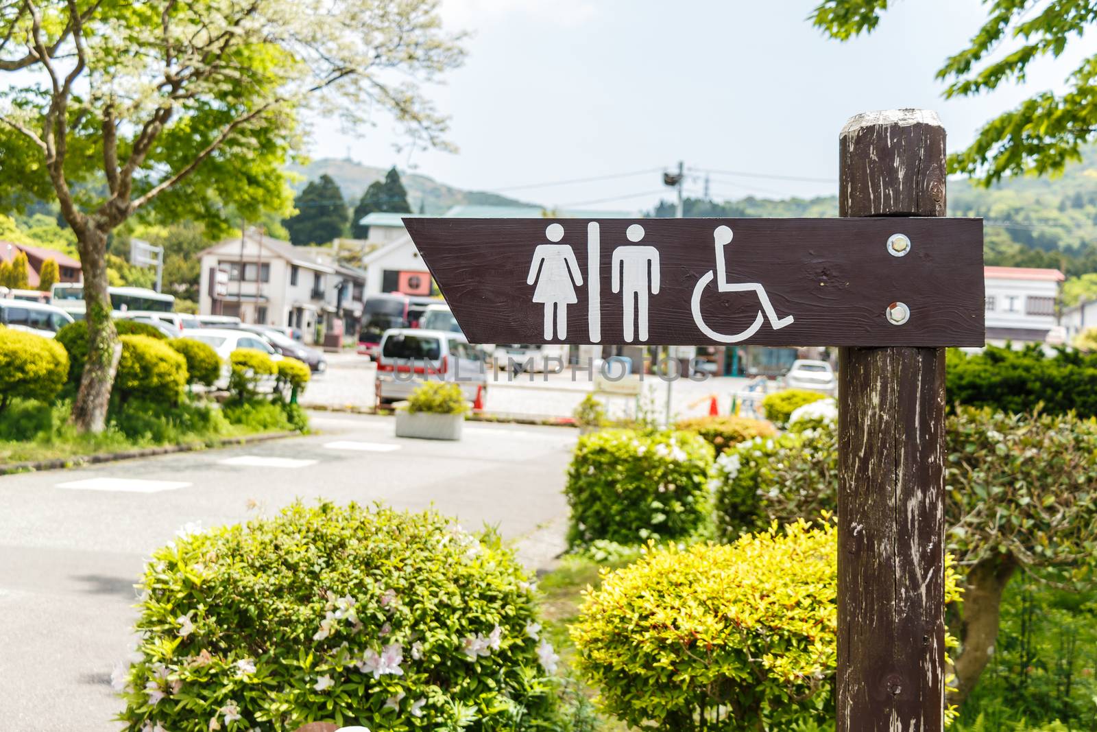 Toilet signboard at Japan by stockdevil