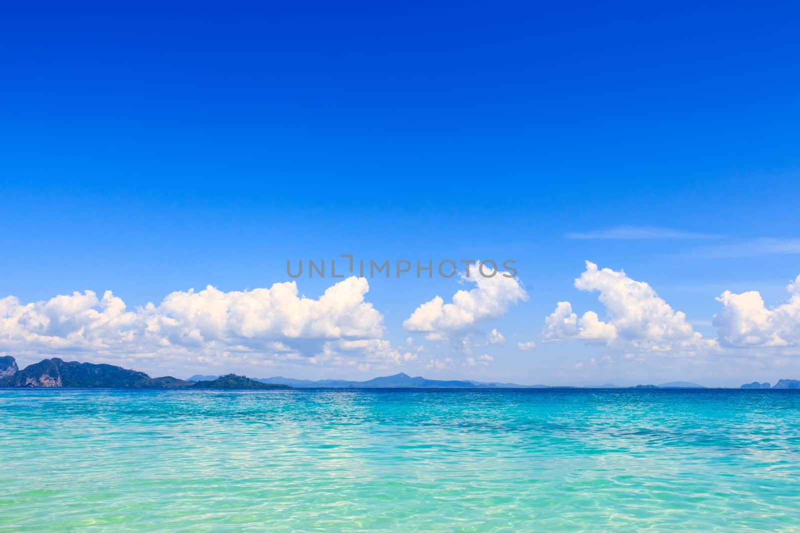 Andaman sea and cloudy sky at Trang ,Thailand