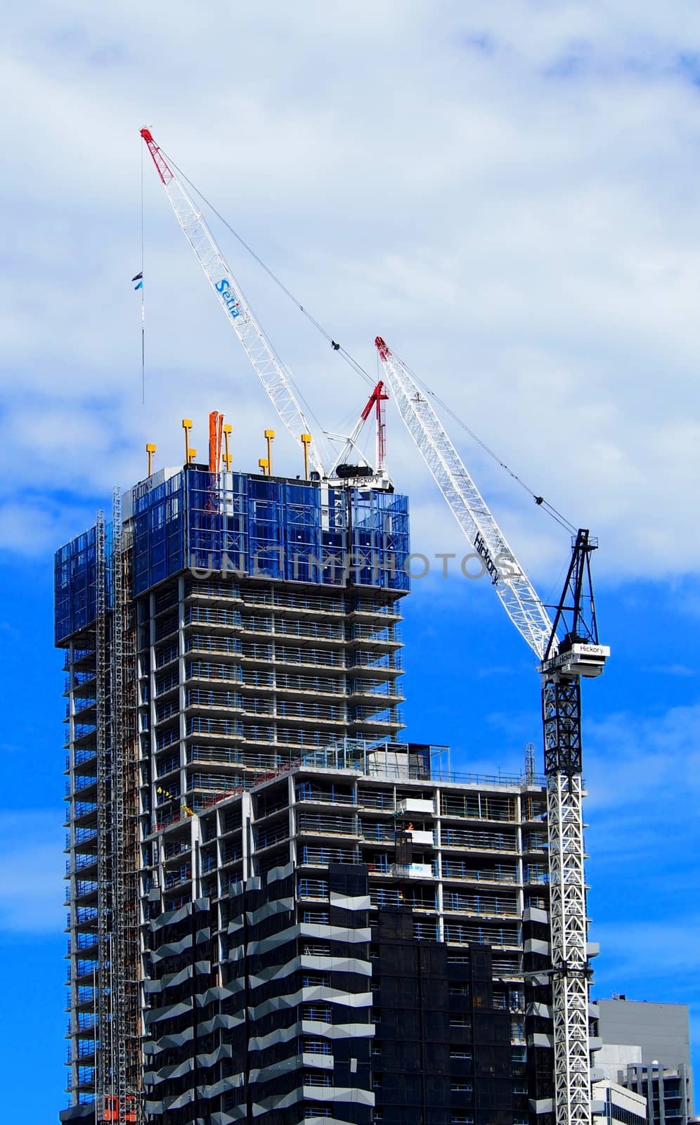 High-rise buildings under construction