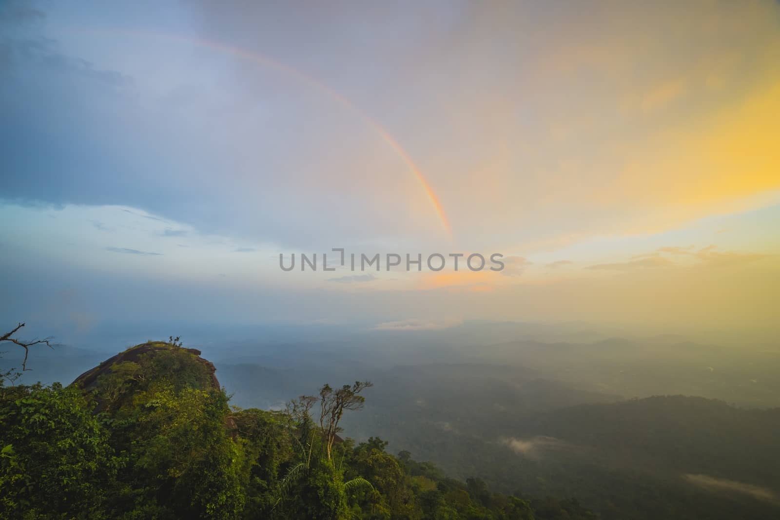 Sunrise over mountain by Volcanic