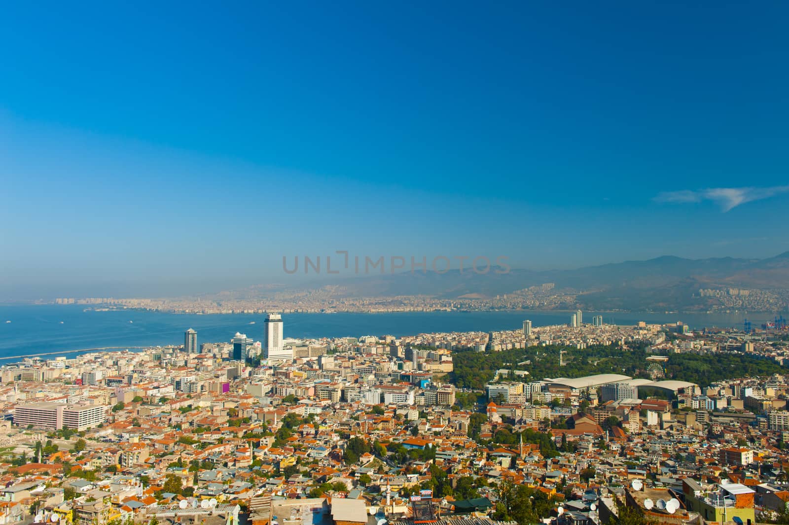 City of Izmir seen from the hill above, Turkey