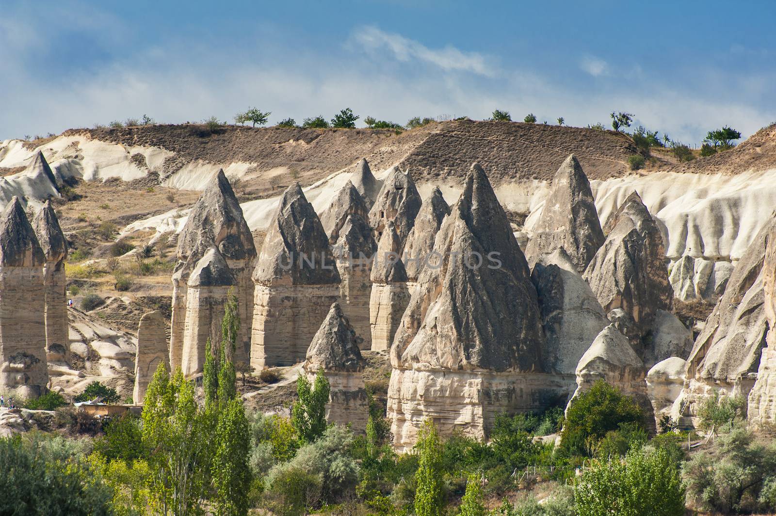 Fairy tale chimneys in Love Valley near Goreme, Cappadocia, Turkey