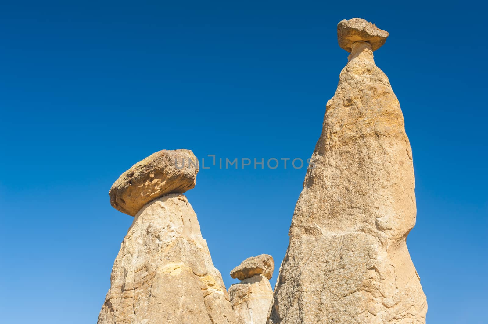 Rocks looking like mushrooms in Cappadocia, Turkey