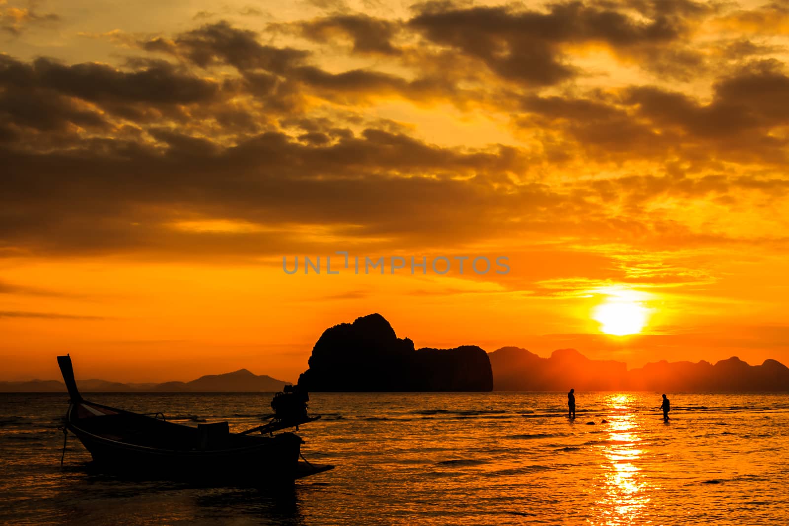 early morning light and sweetheart on beach