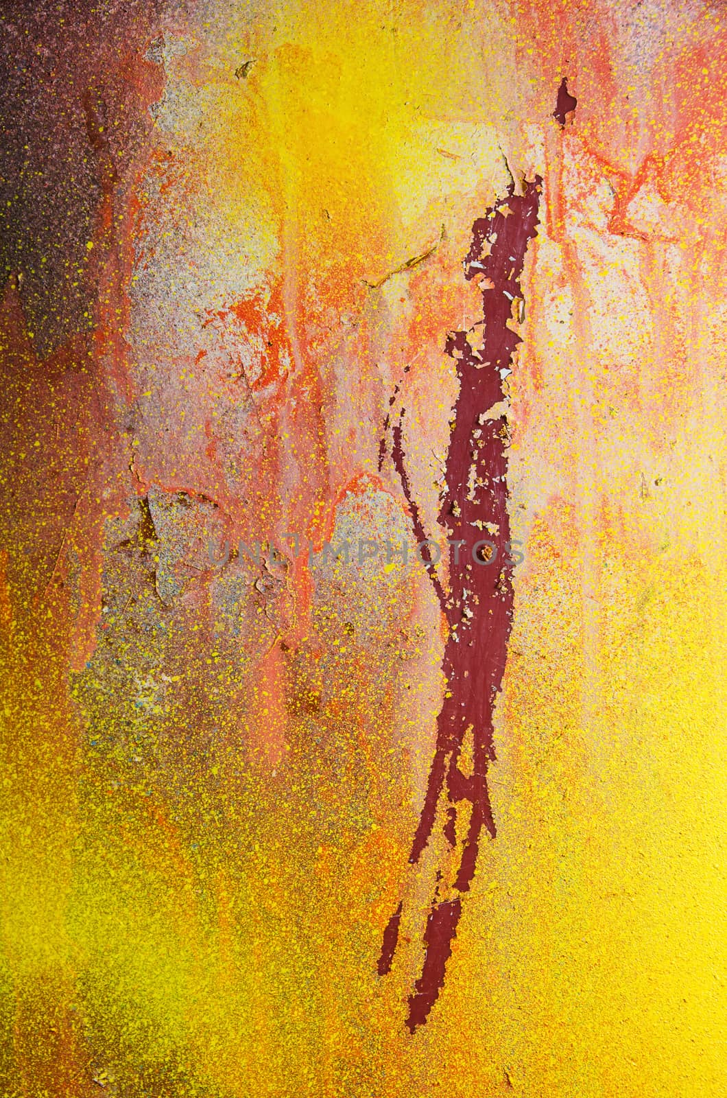 Abstract red yellow background surface of splashed color