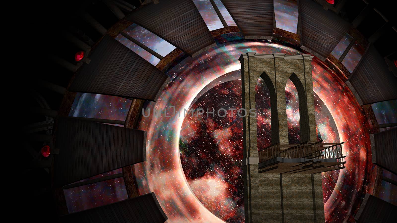 Space Gate into other world in the universe