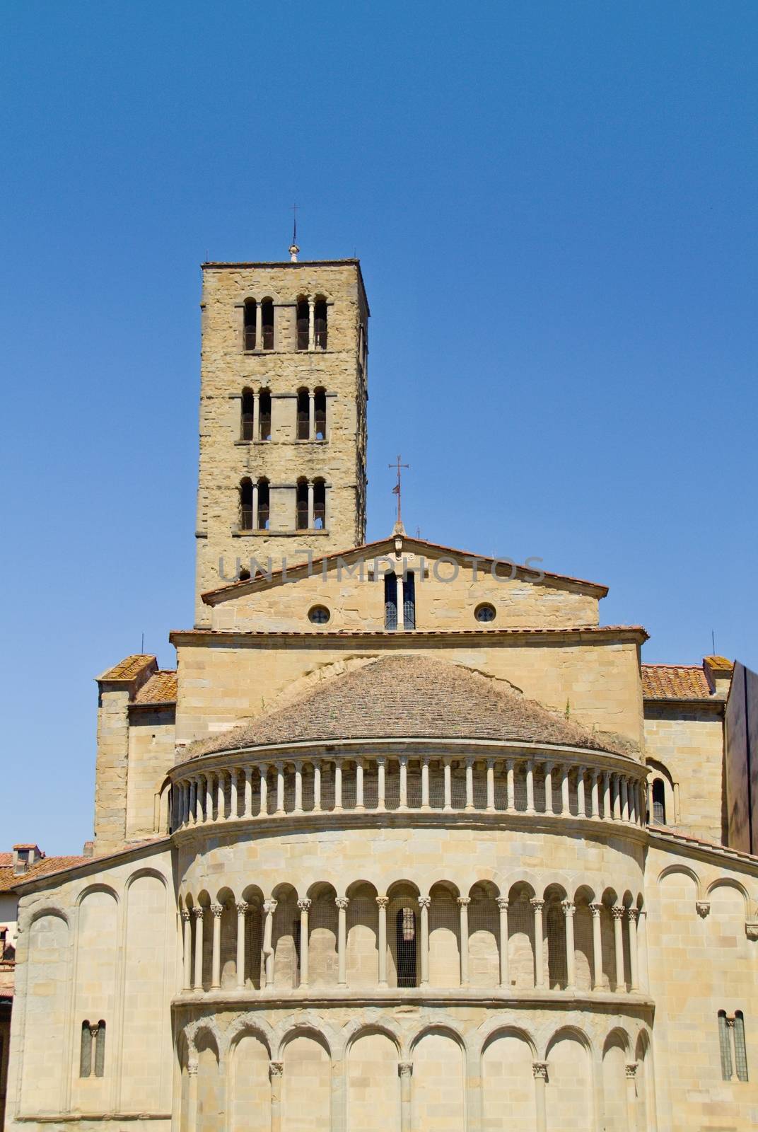 Photo shows a general view of the Tuscany city of Arezzo.