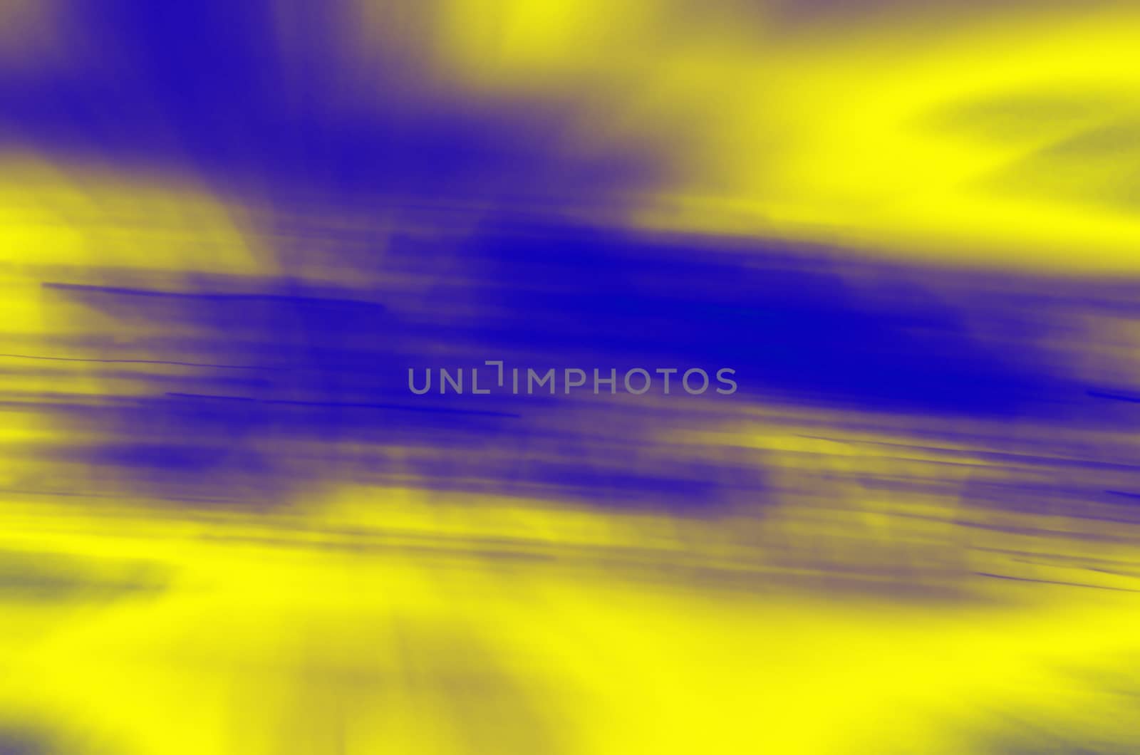 Blue and yellow background, blur stripes in the middle.