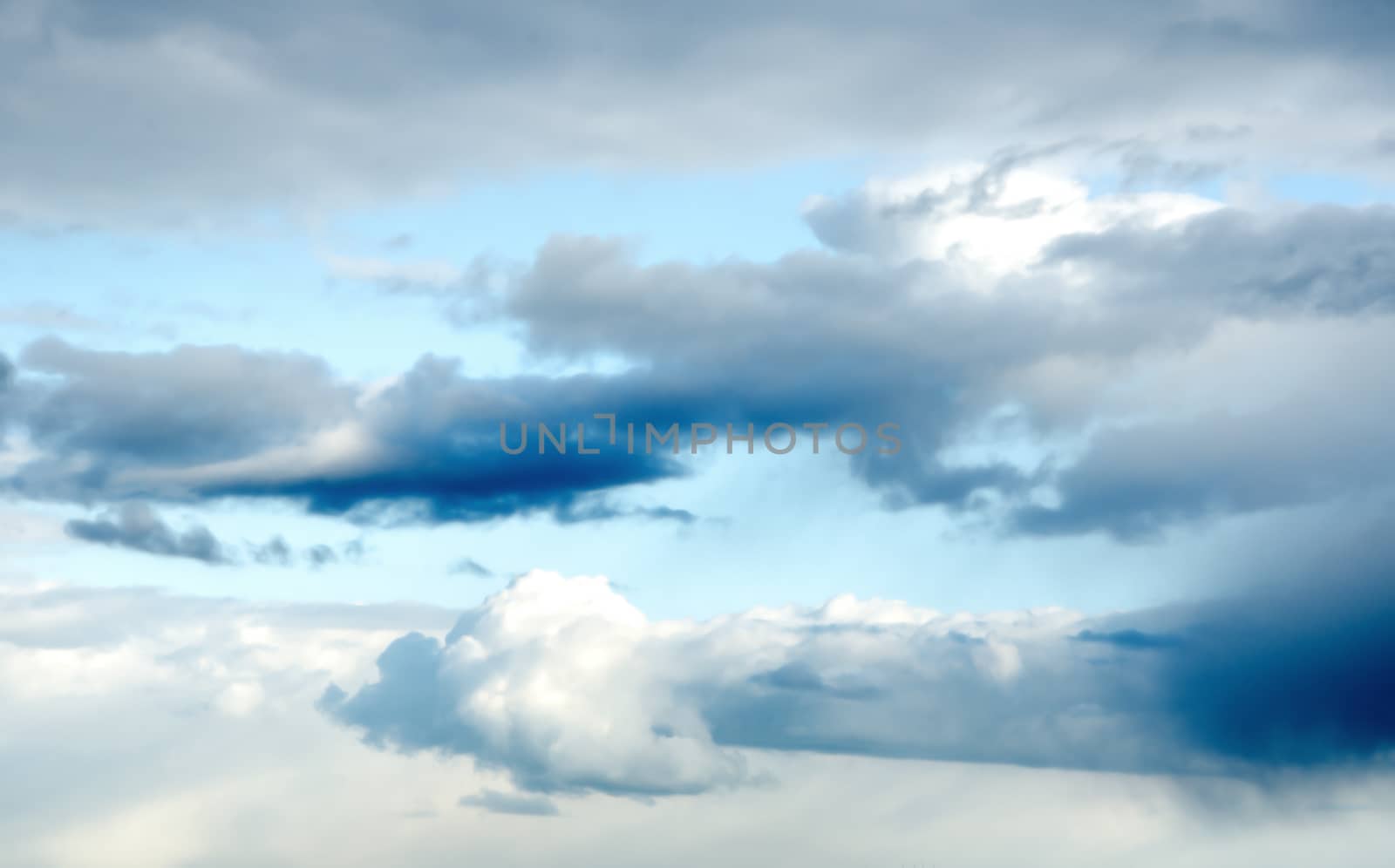 Beautiful colorful high dynamic shot of cloudy sky