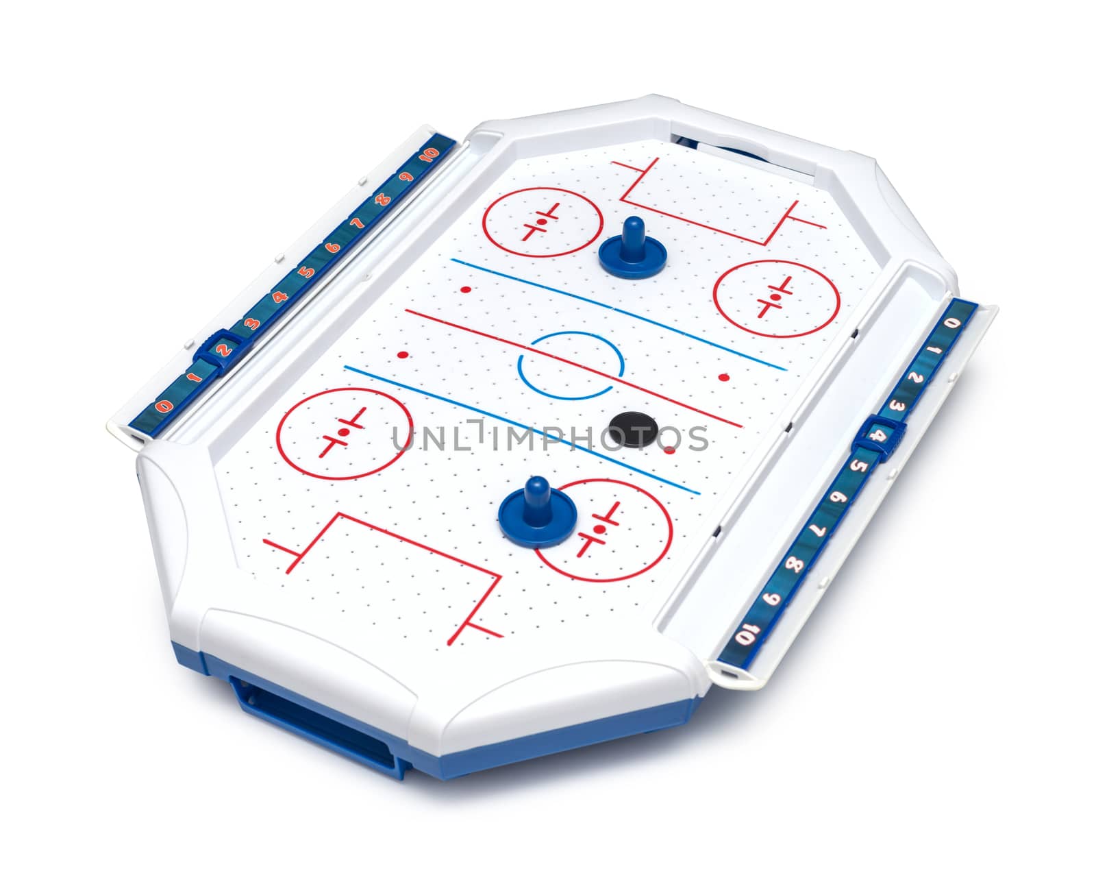 Air Hockey game board and pieces