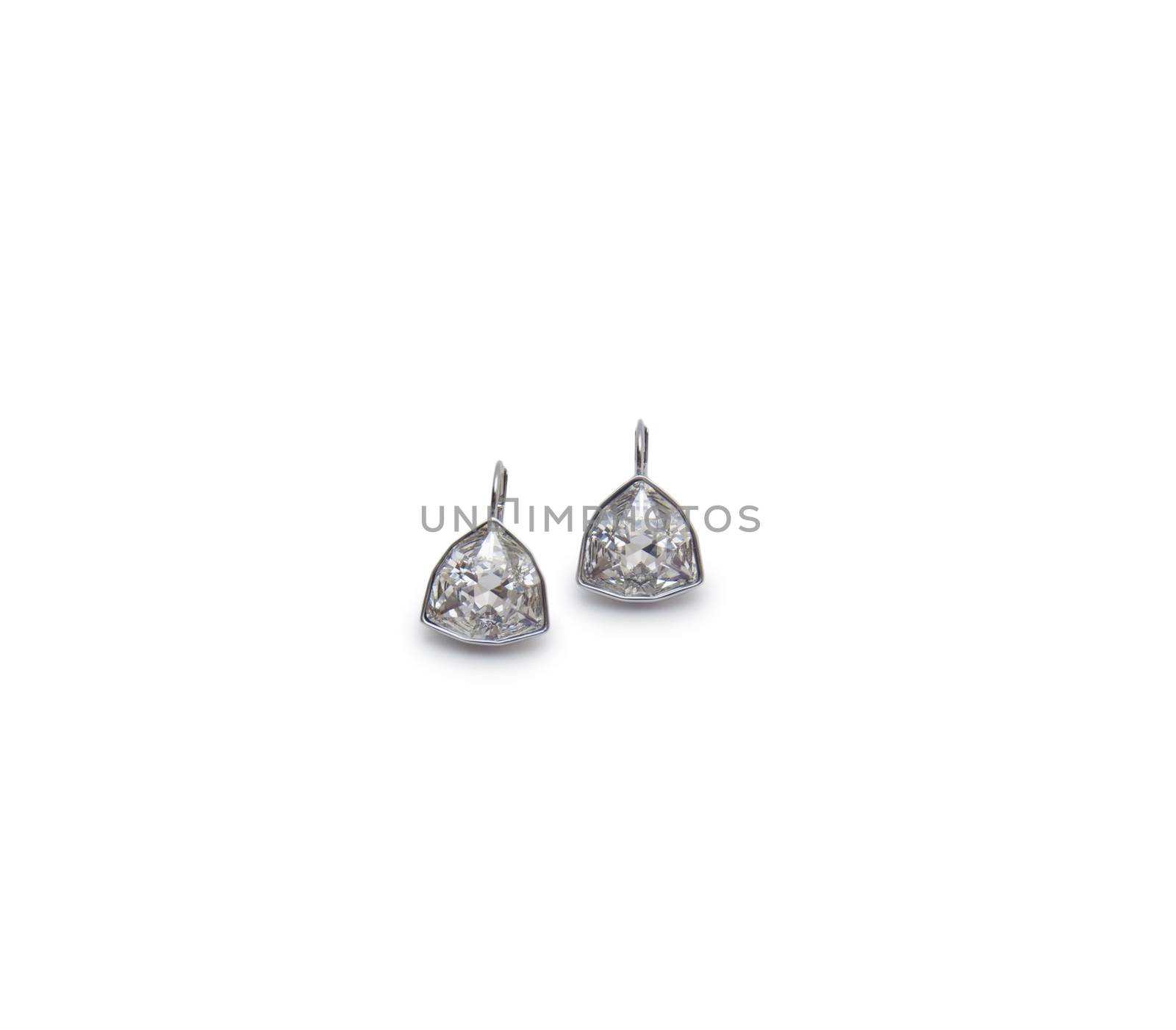 A couple of diamond earrings